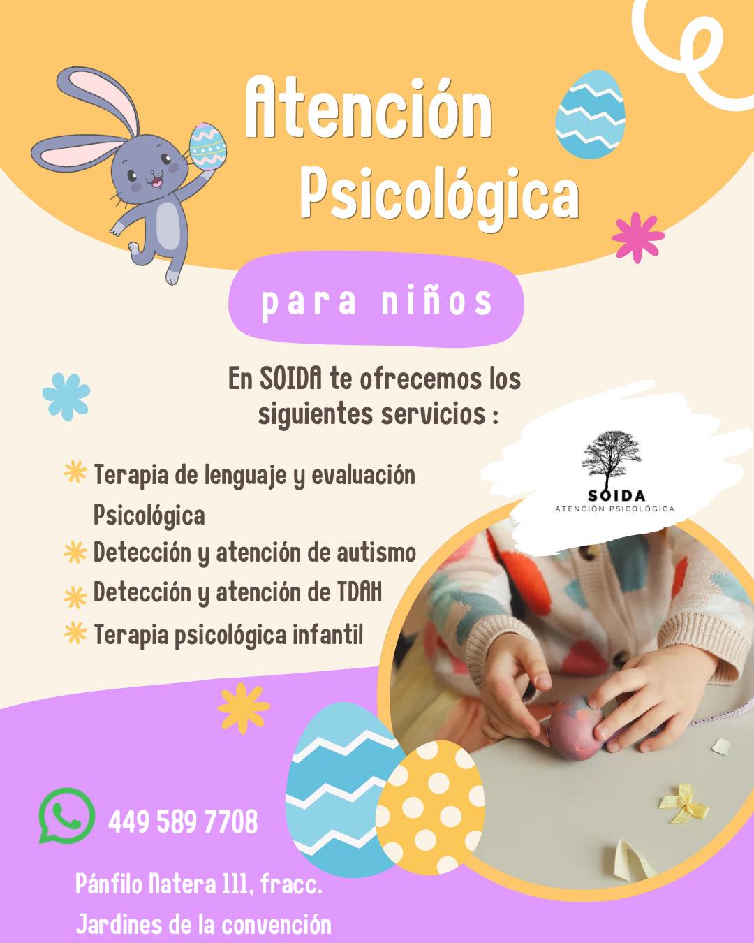 SOIDA Psicología Facebook ad: ¿Tu hijo o hija tiene entre 2 y…