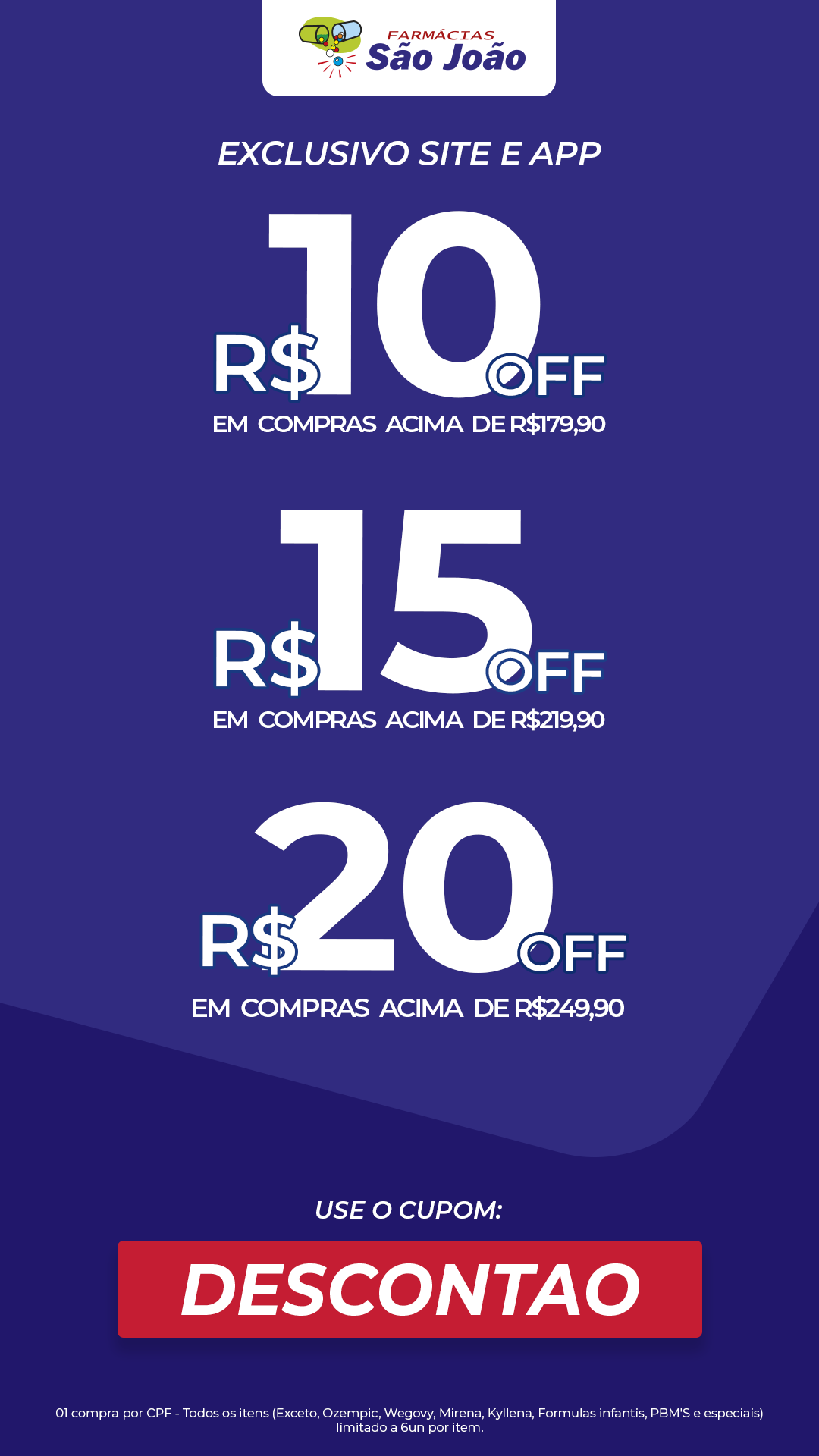 Farmácias São João Facebook ad from Apr 1, 2026
