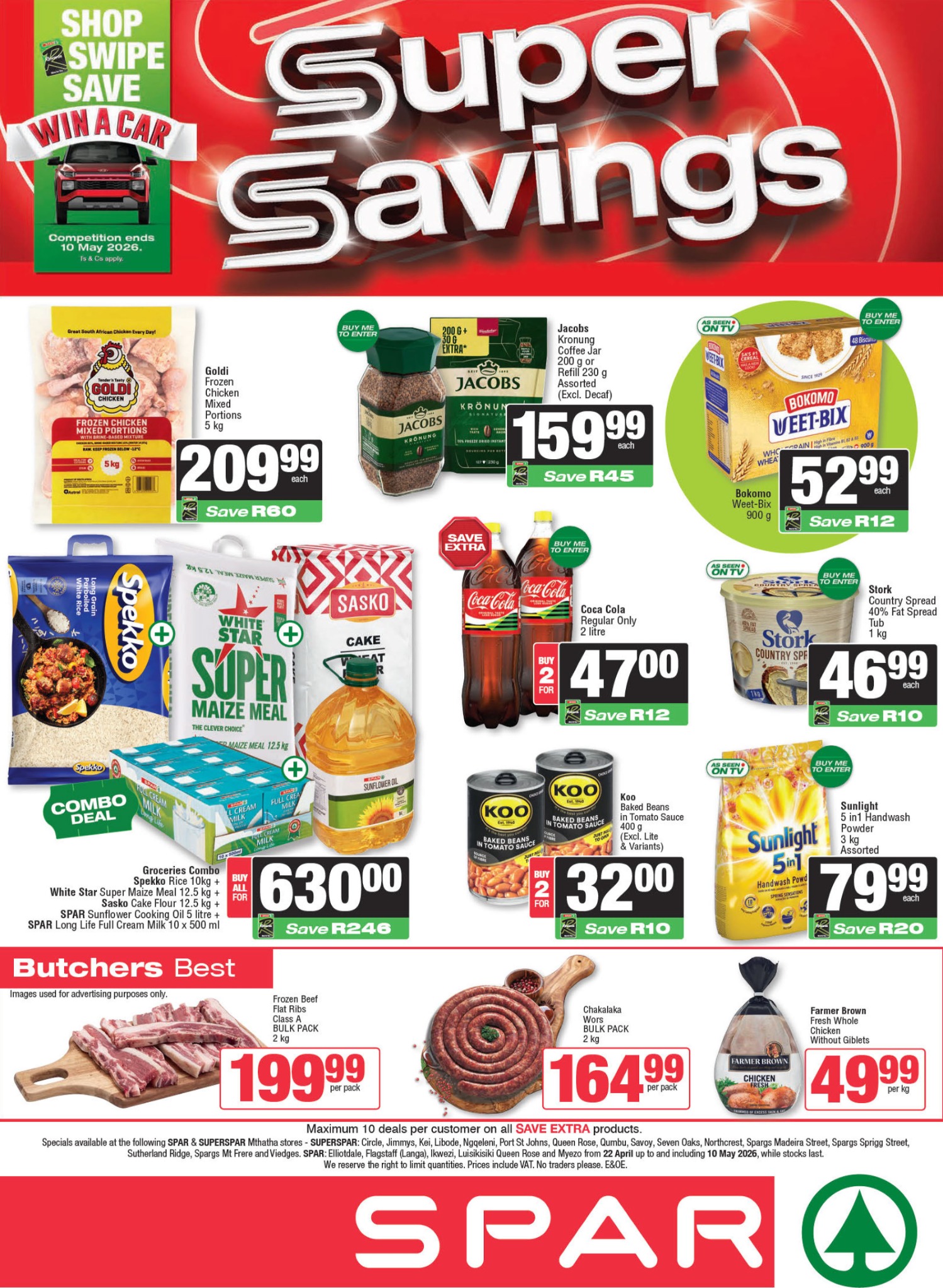 Guzzle Catalogue Specials Facebook ad: SPAR & SUPERSPAR Mthatha: Super Savings (until 10…