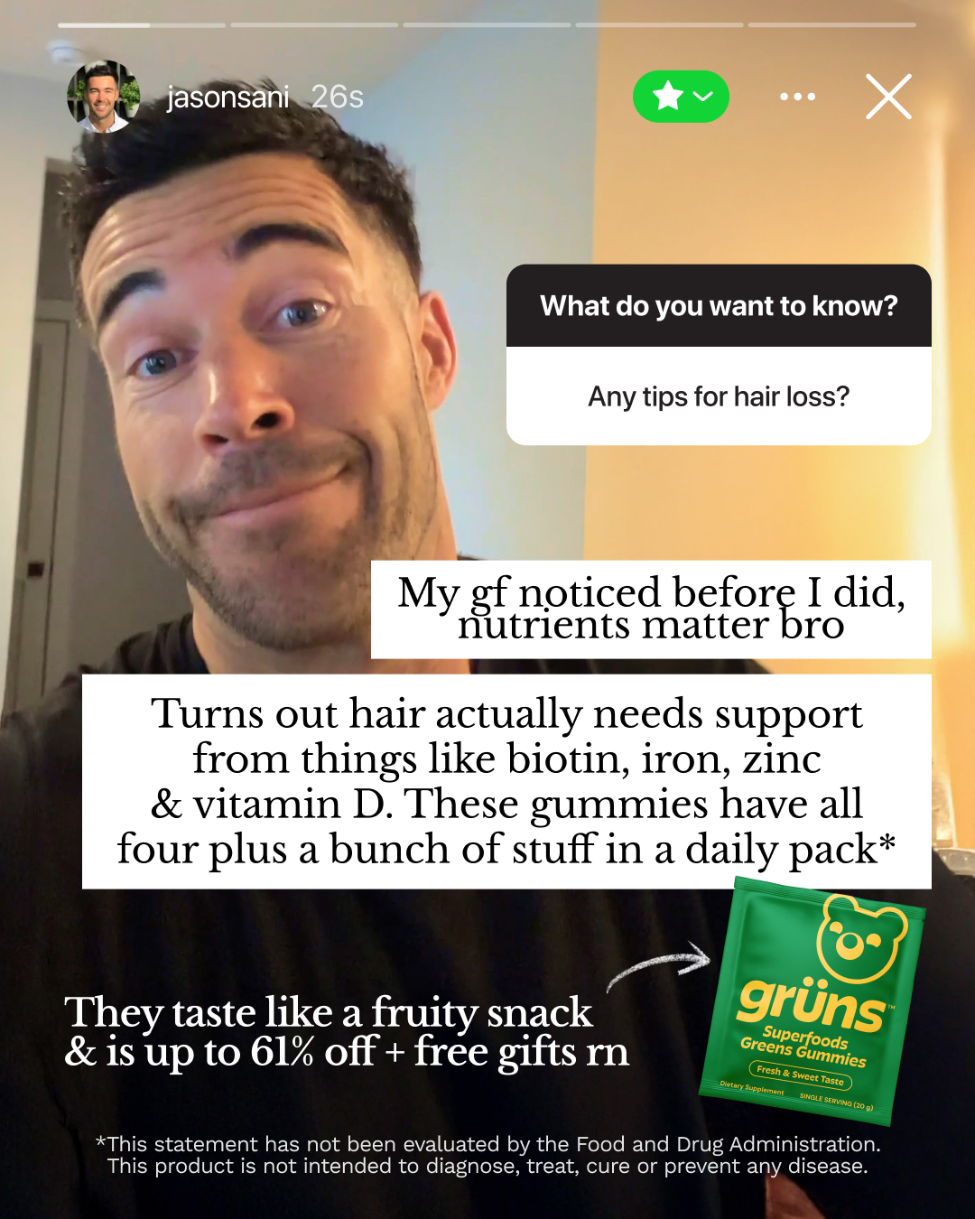 Grüns Facebook ad