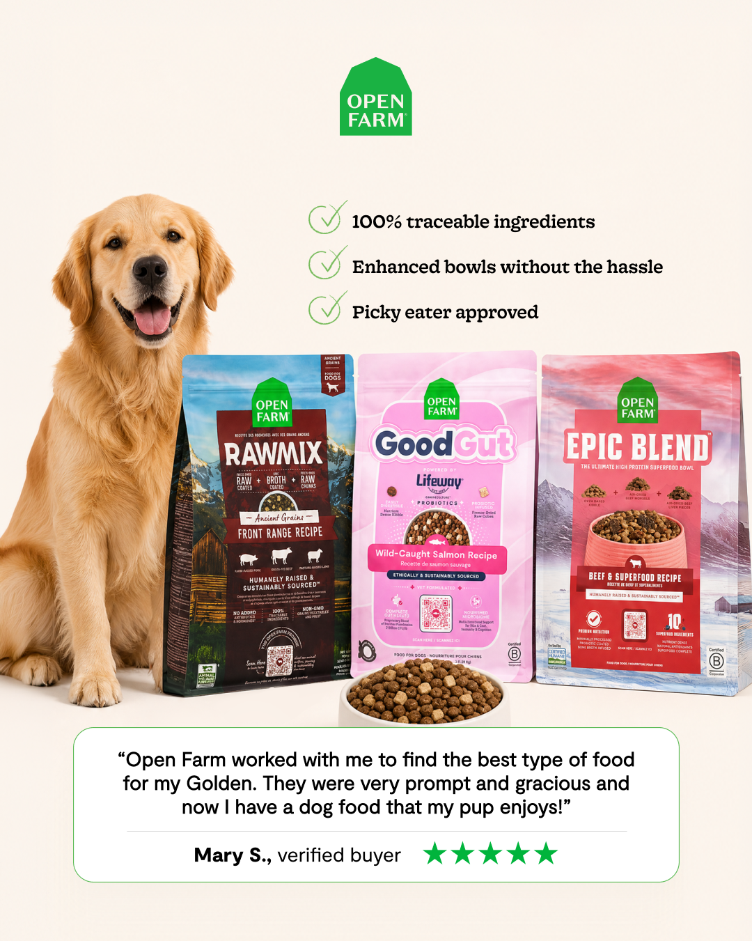 Open Farm Facebook ad