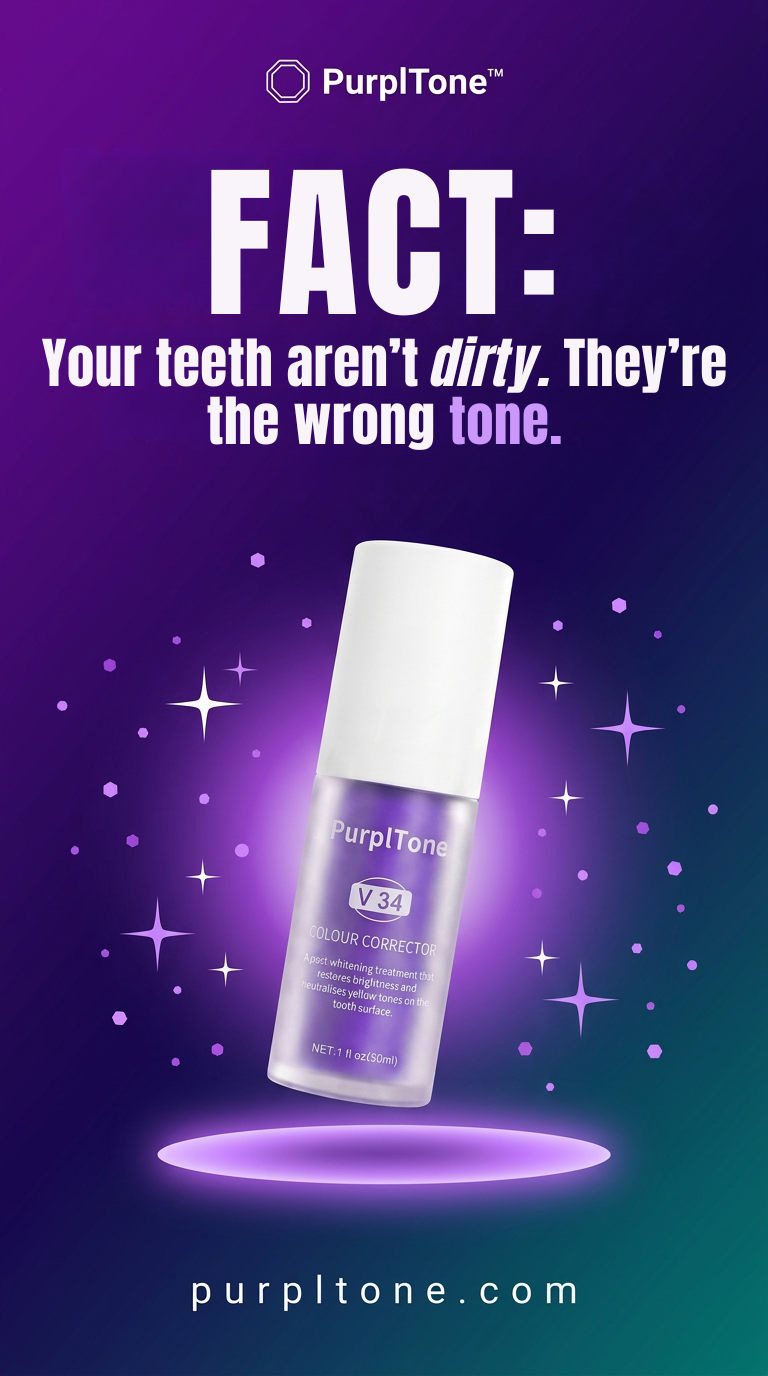 PurplTone Facebook ad: Fact: it's not plaque. It's tone. Here's the fix.