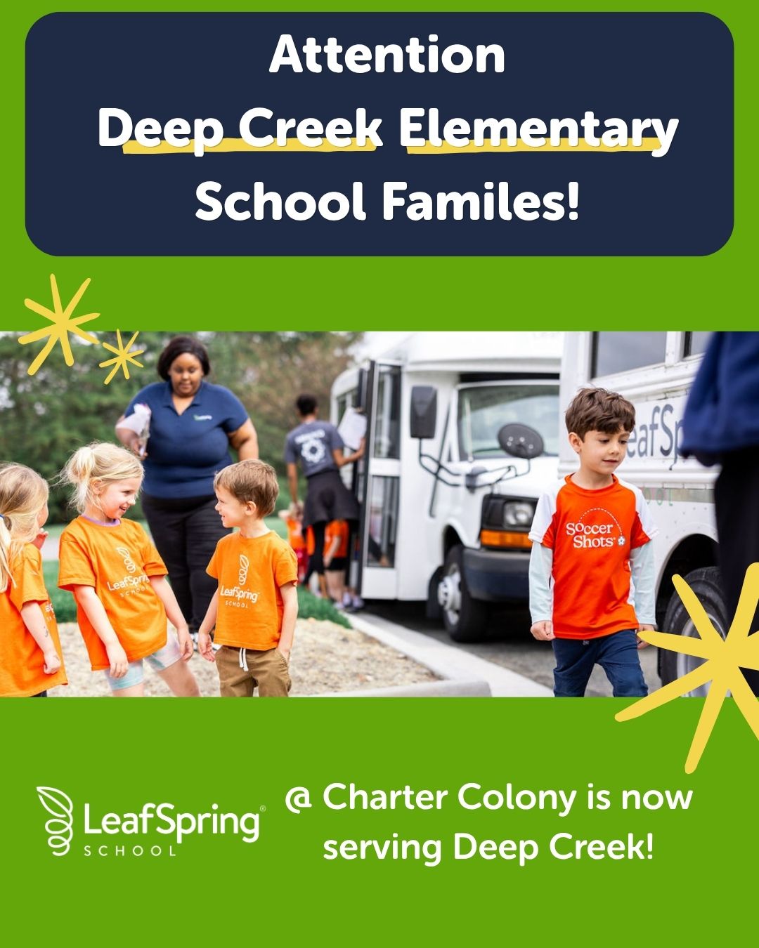 LeafSpring School at Charter Colony Facebook ad: Before and Afterschool Recreation Program