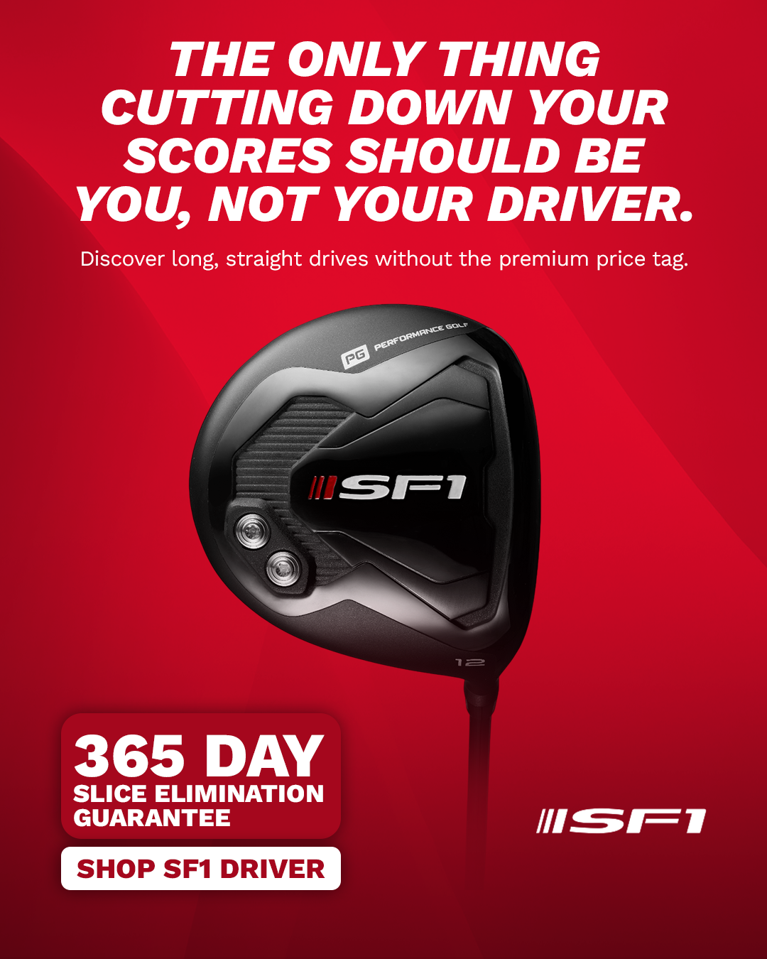 Performance Golf Facebook ad