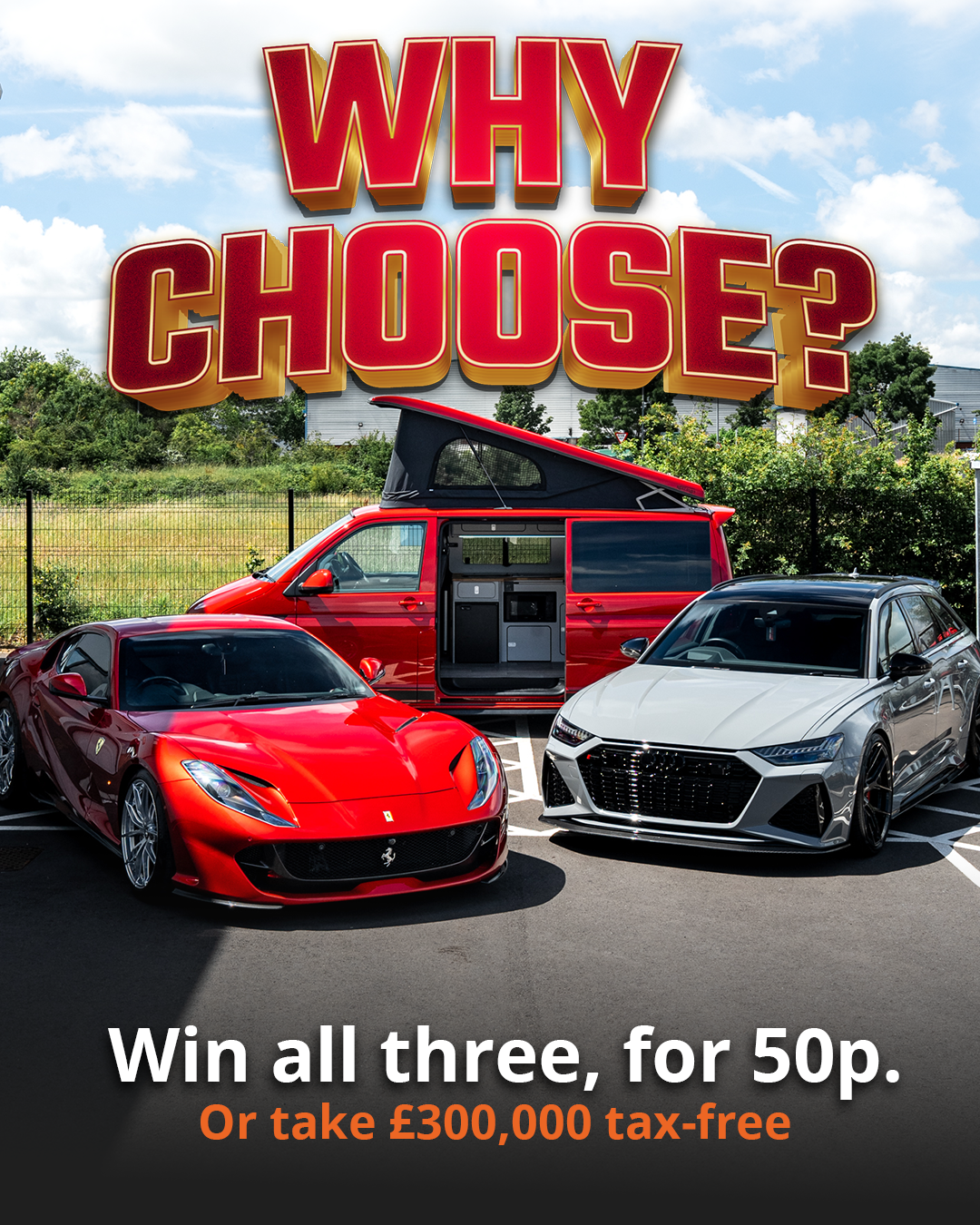Dream Car Giveaways Facebook ad