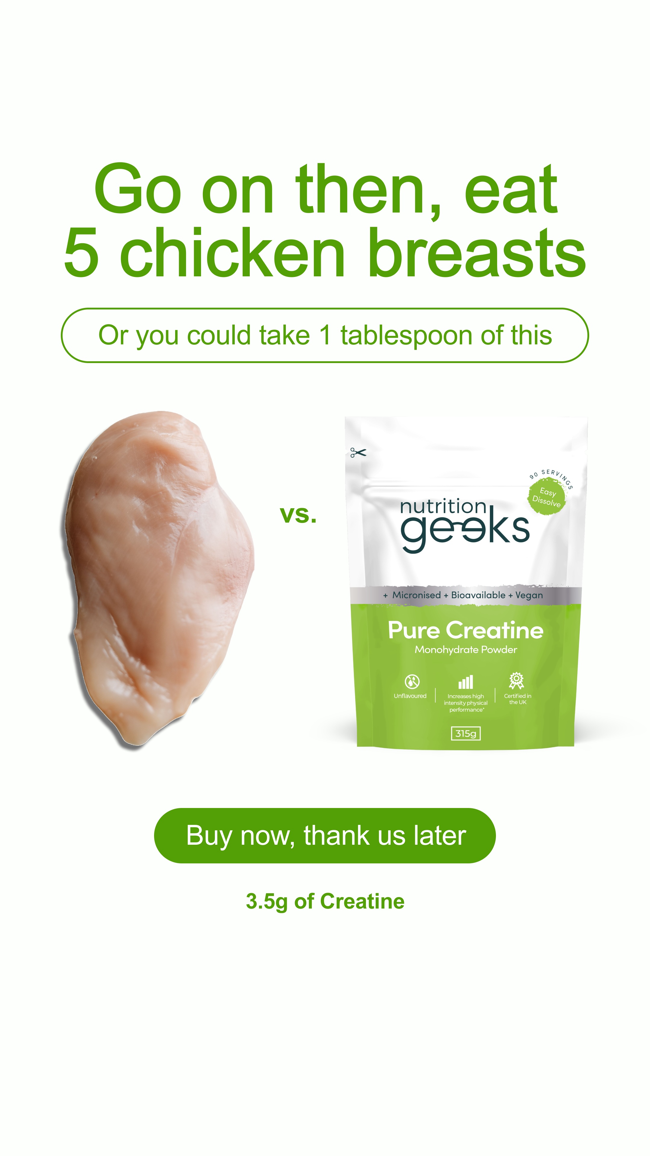 Nutrition Geeks Facebook ad