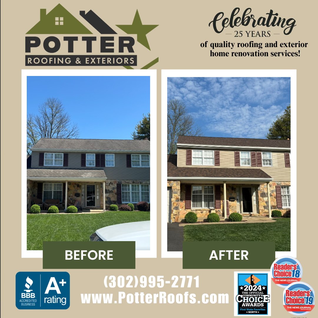 Potter Roofing & Exteriors Facebook ad