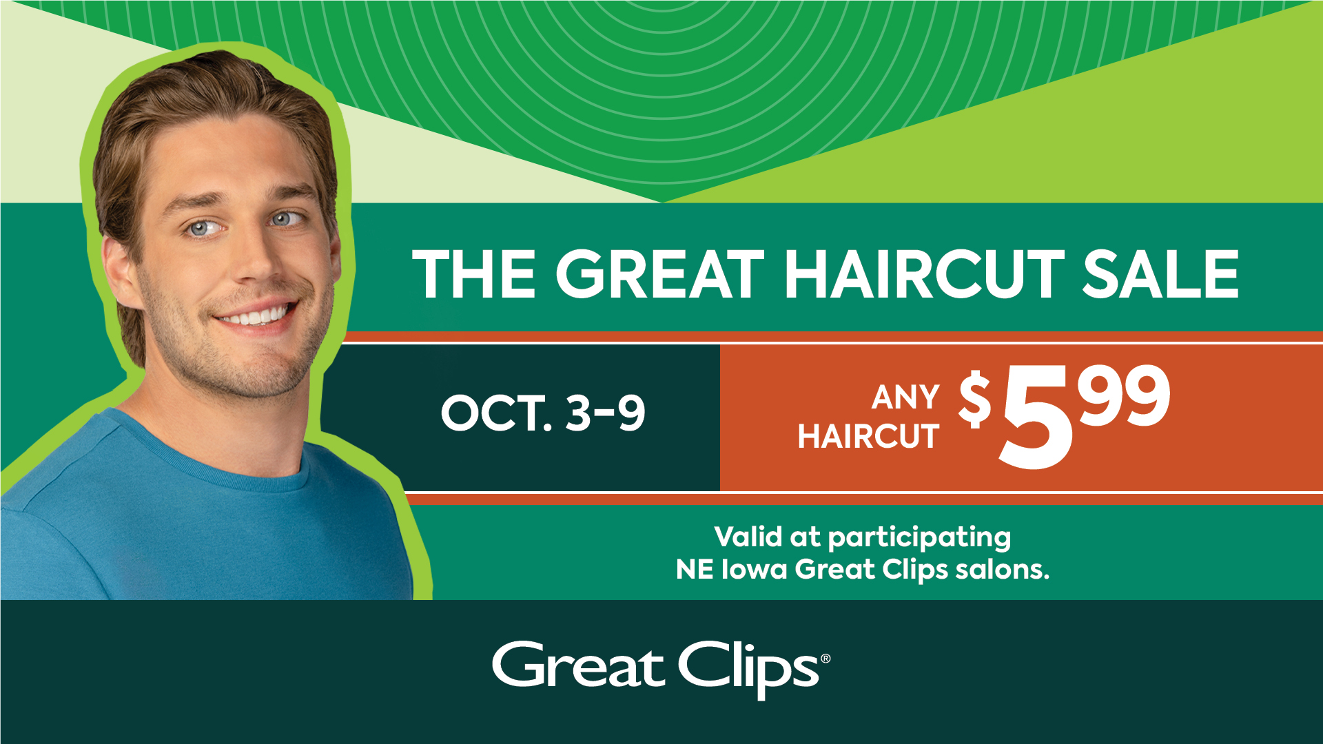 Great Clips Facebook ad: Great hair. Great Price.