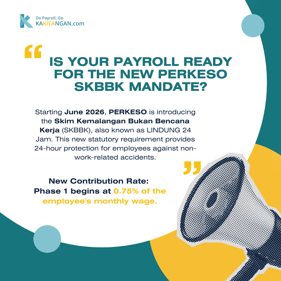 Kakitangan.com Facebook ad: Starting June 2026, PERKESO is introducing the Skim…