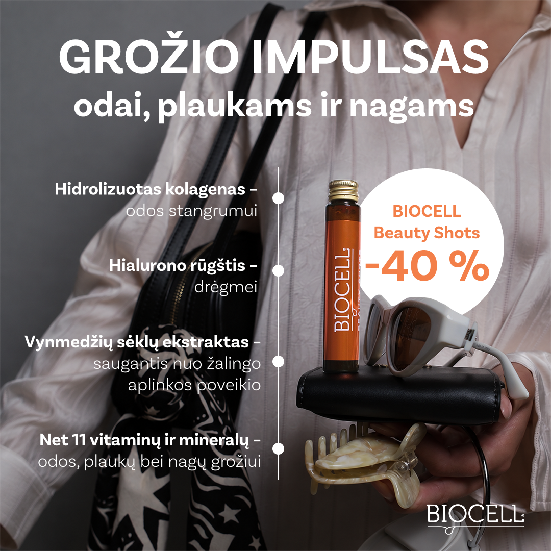 BIOCELL Lietuva Facebook ad: 1 buteliukas, tai, ko reikia Tavo grožiui