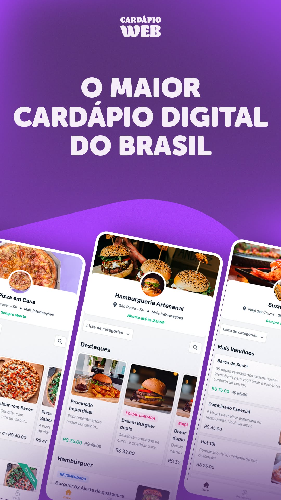 Cardápio Web Facebook ad