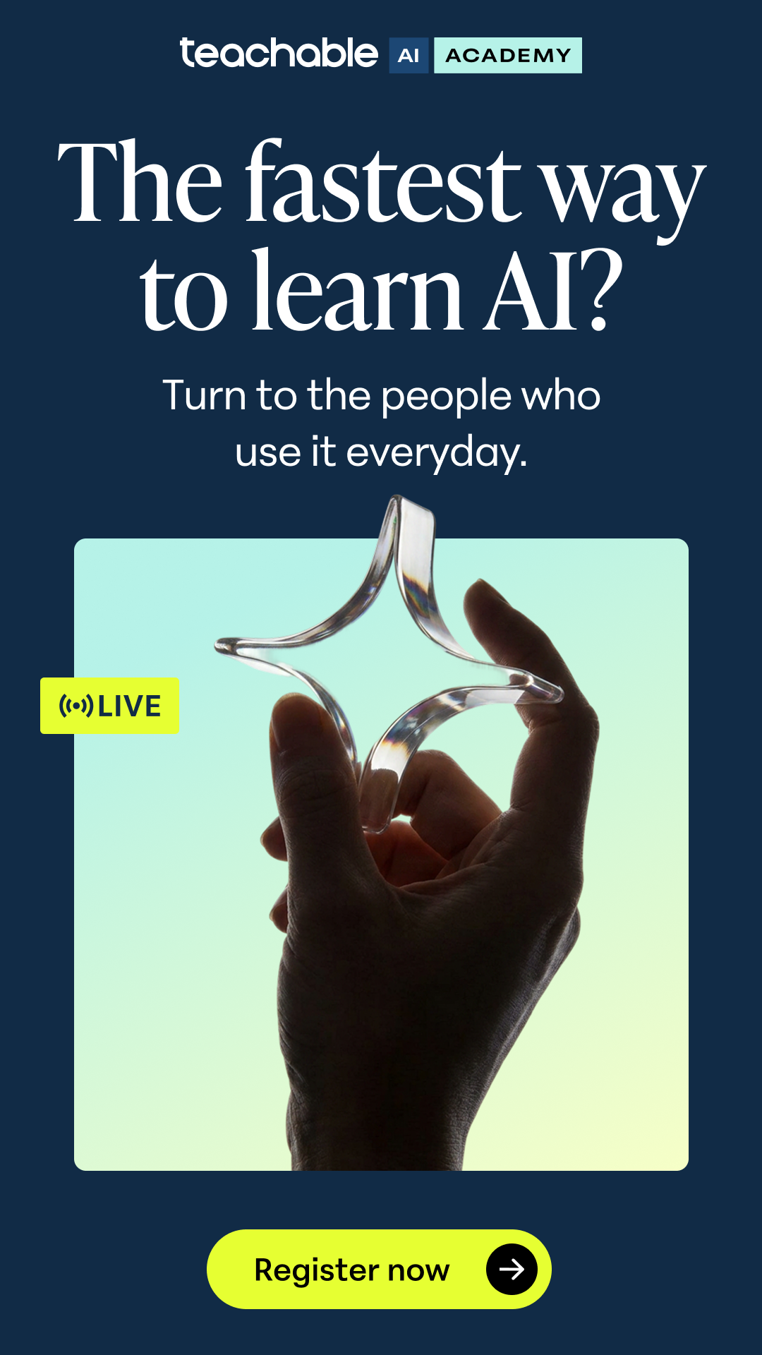 Teachable Facebook ad