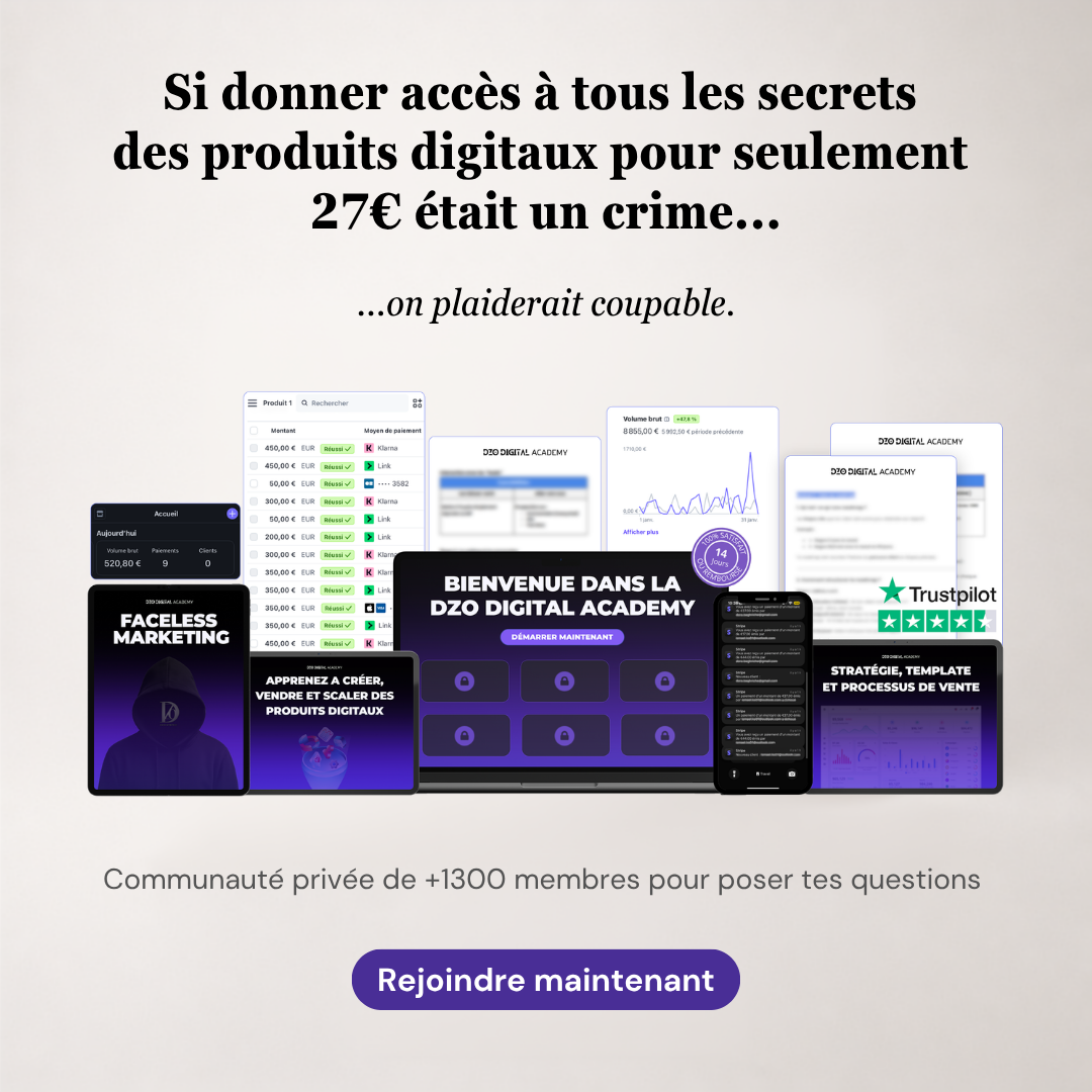 Enzo DZO System Facebook ad: Rejoins +1.300 membres