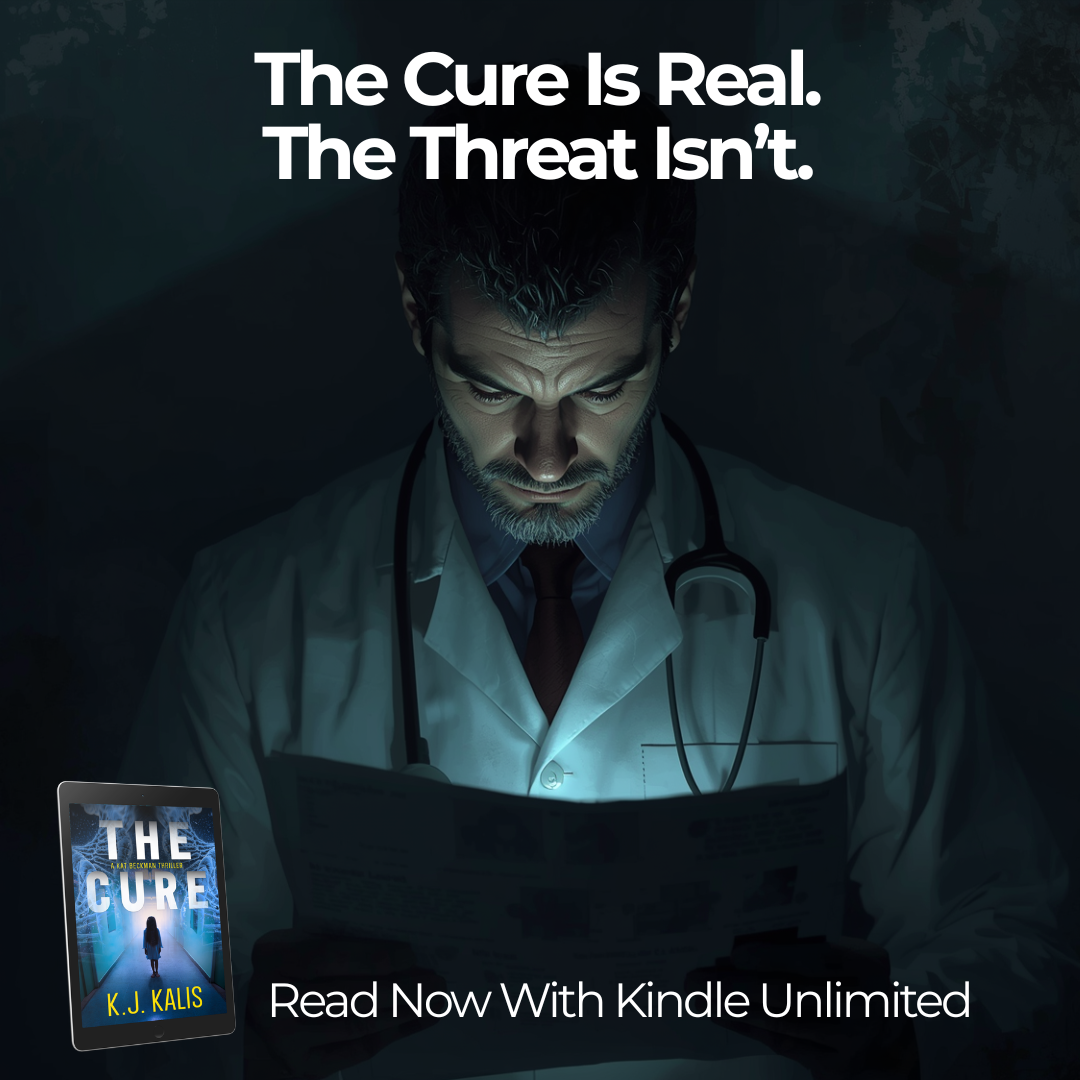 KJ Kalis Facebook ad: A Smart, Terrifying Medical Thriller.