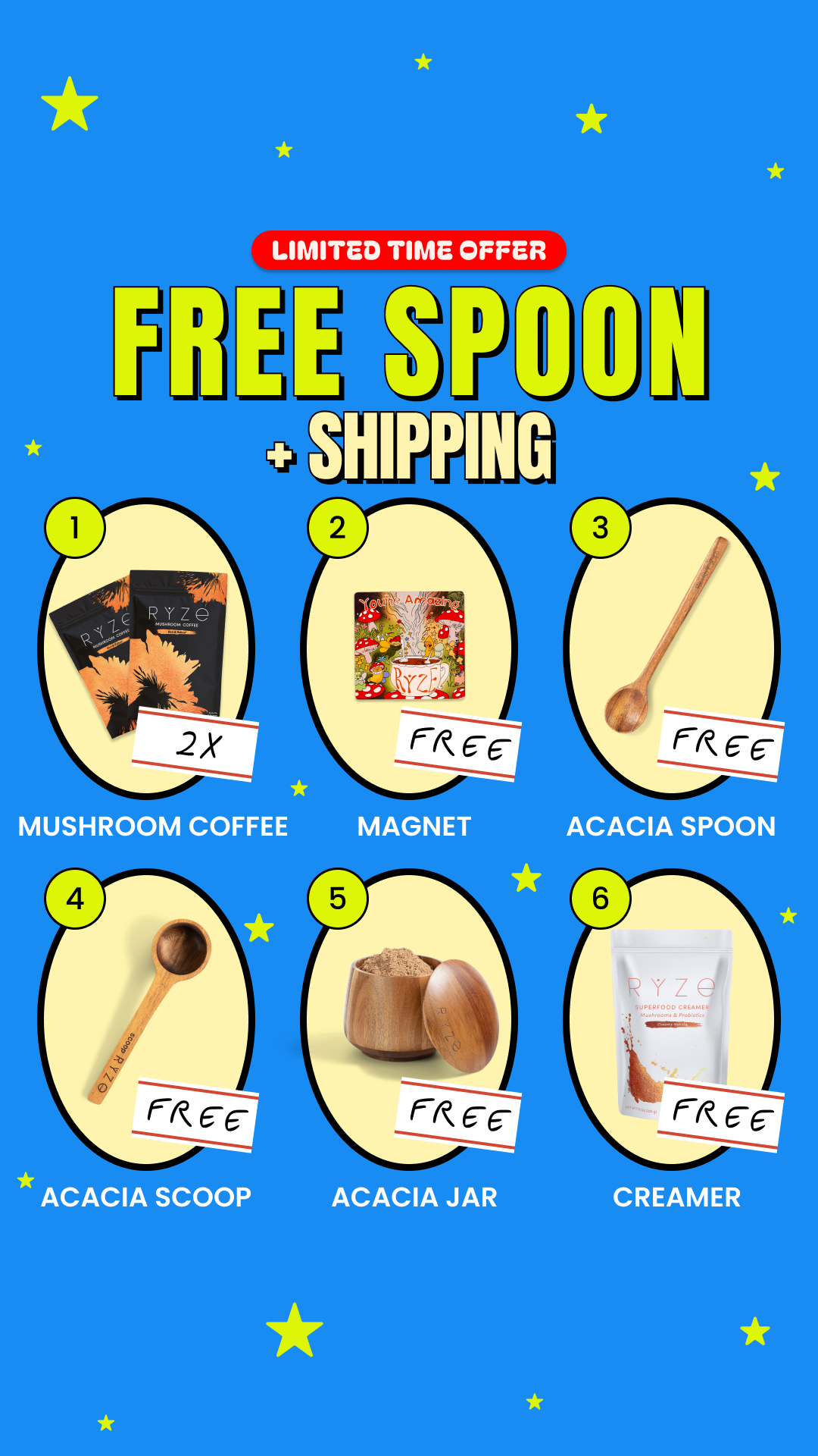 RYZE Superfoods Facebook ad
