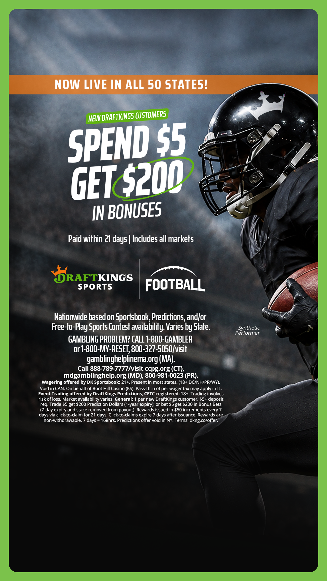 DraftKings Sports Facebook ad