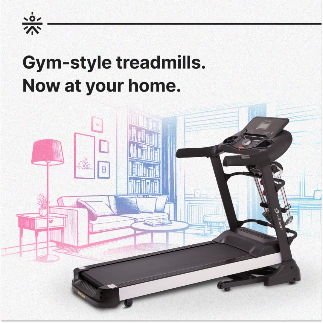 cultstore Facebook ad: Sturdy Treadmill for Fitness Freaks