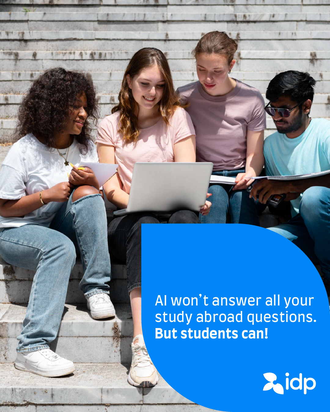 IDP Education Facebook ad: Got questions about studying abroad?