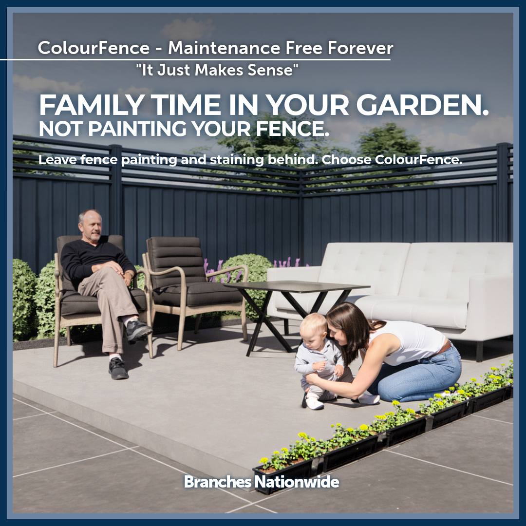 ColourFence Facebook ad: Spend More Time with Family or Relaxing in…