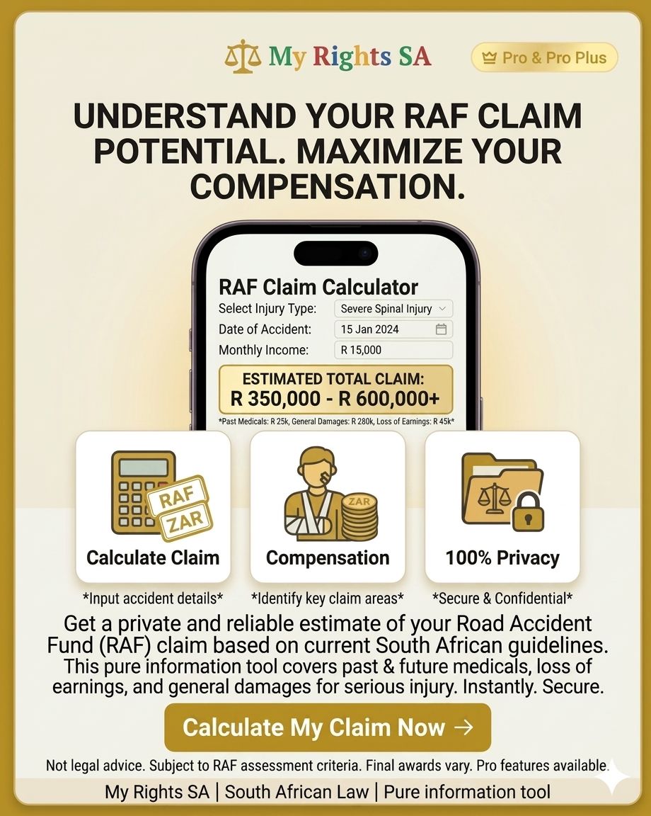 My Rights SA Facebook ad: My Rights SA, Free AI Legal Help for South Africans