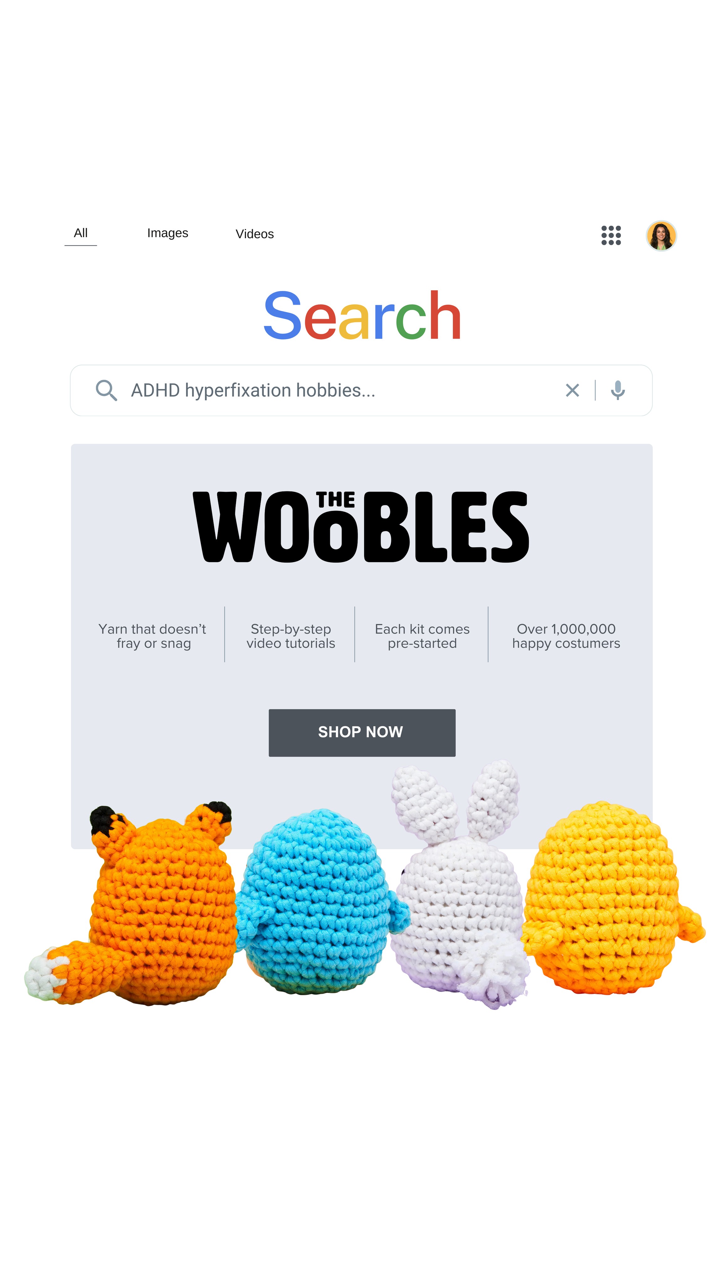 The Woobles Facebook ad