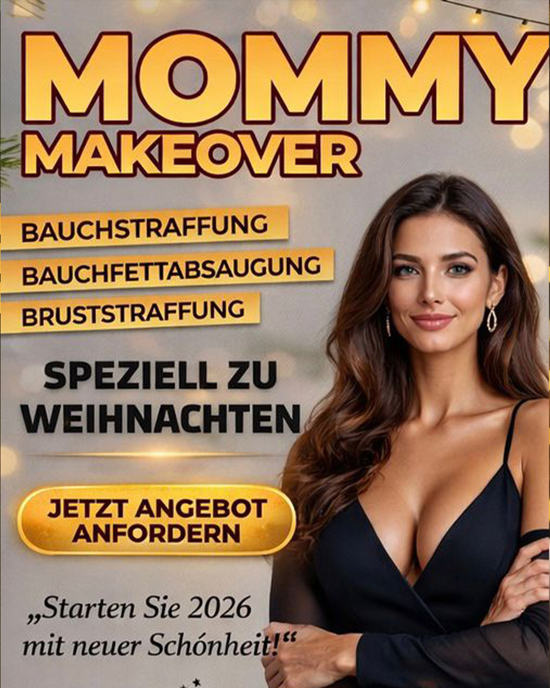 The More Clinics Facebook ad: Mommy Makeover, Spezielles Weihnachtsangebot