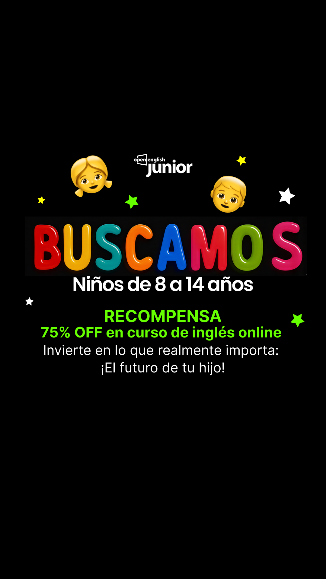 Open English Junior Facebook ad