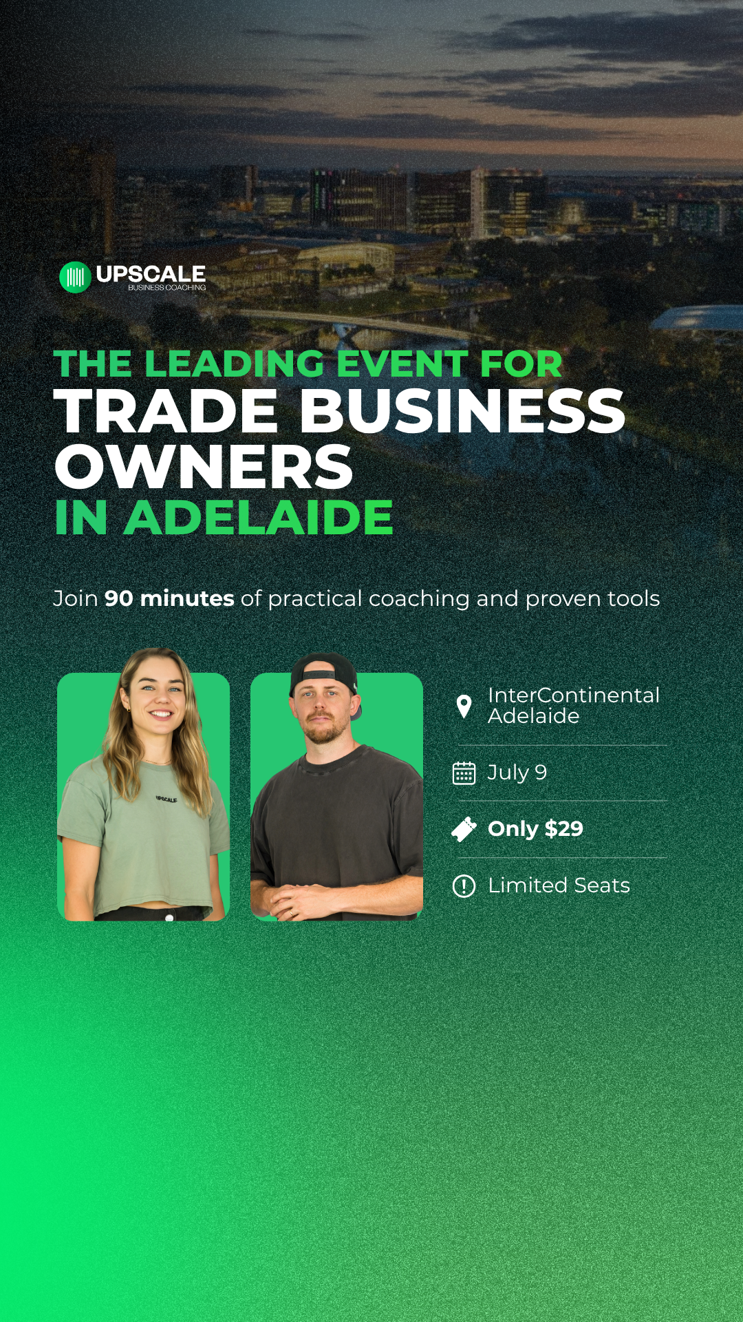 UpScale Tradie Business Coaching Facebook ad