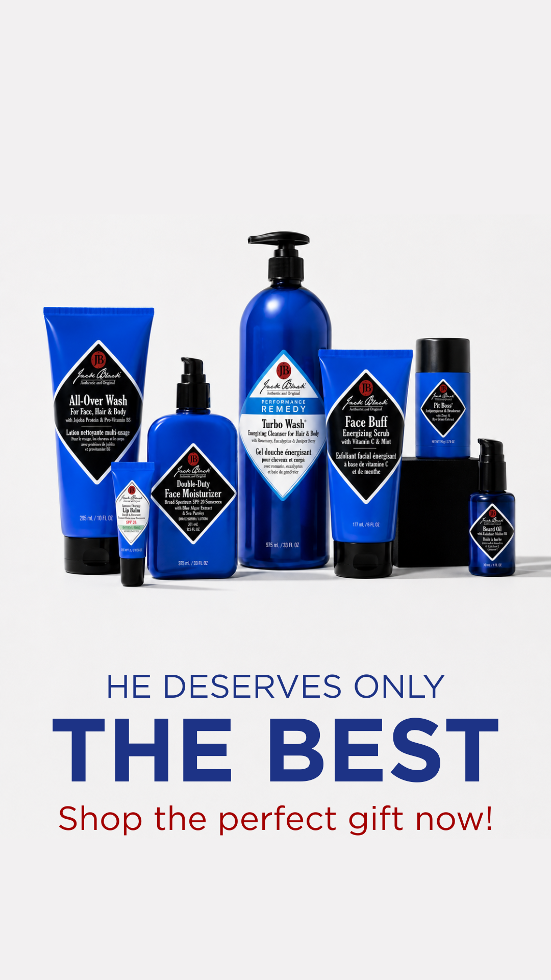 Jack Black Men's Skincare Canada Facebook ad