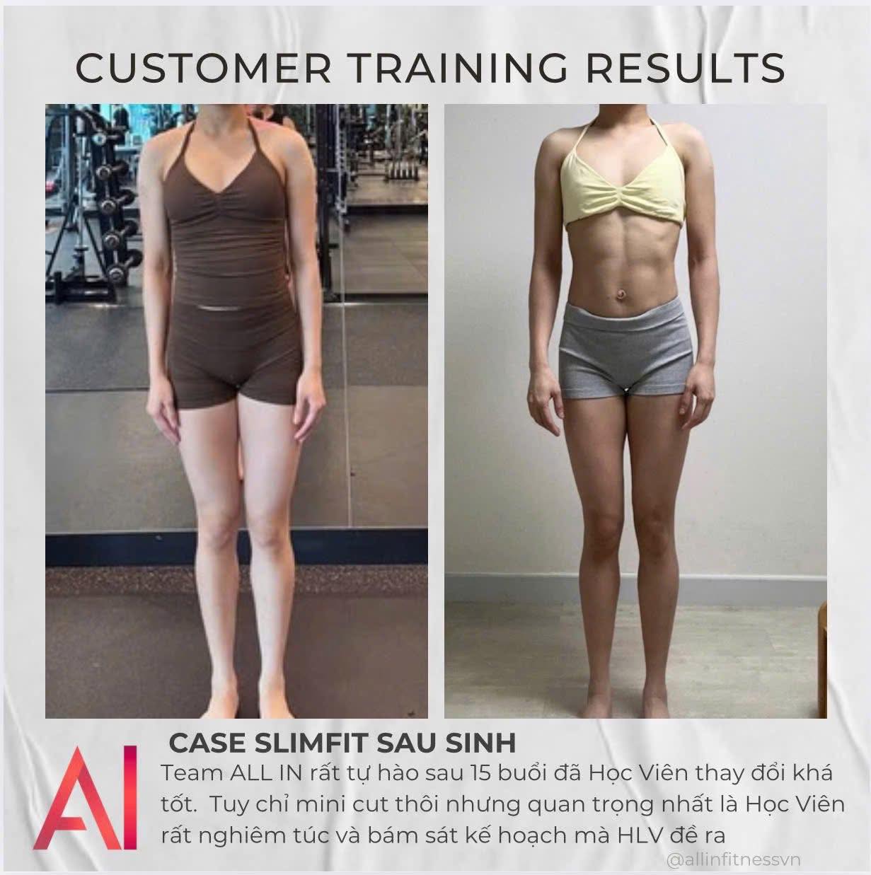 ALL IN Training Online Facebook ad: CASE SLIMFIT SAU SINH, 15 BUỔI MINI CUT