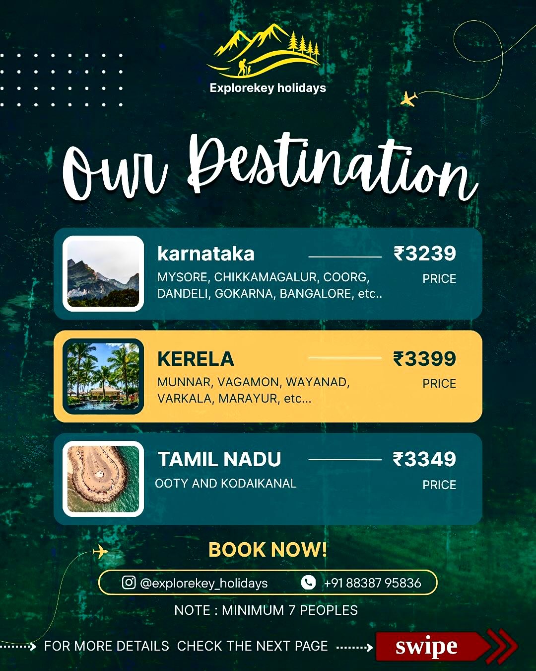 explorekey_holidays Facebook ad: Our Destination, Your Adventure!
