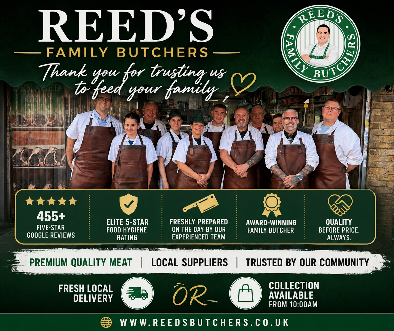 Reeds Family Butchers Facebook ad