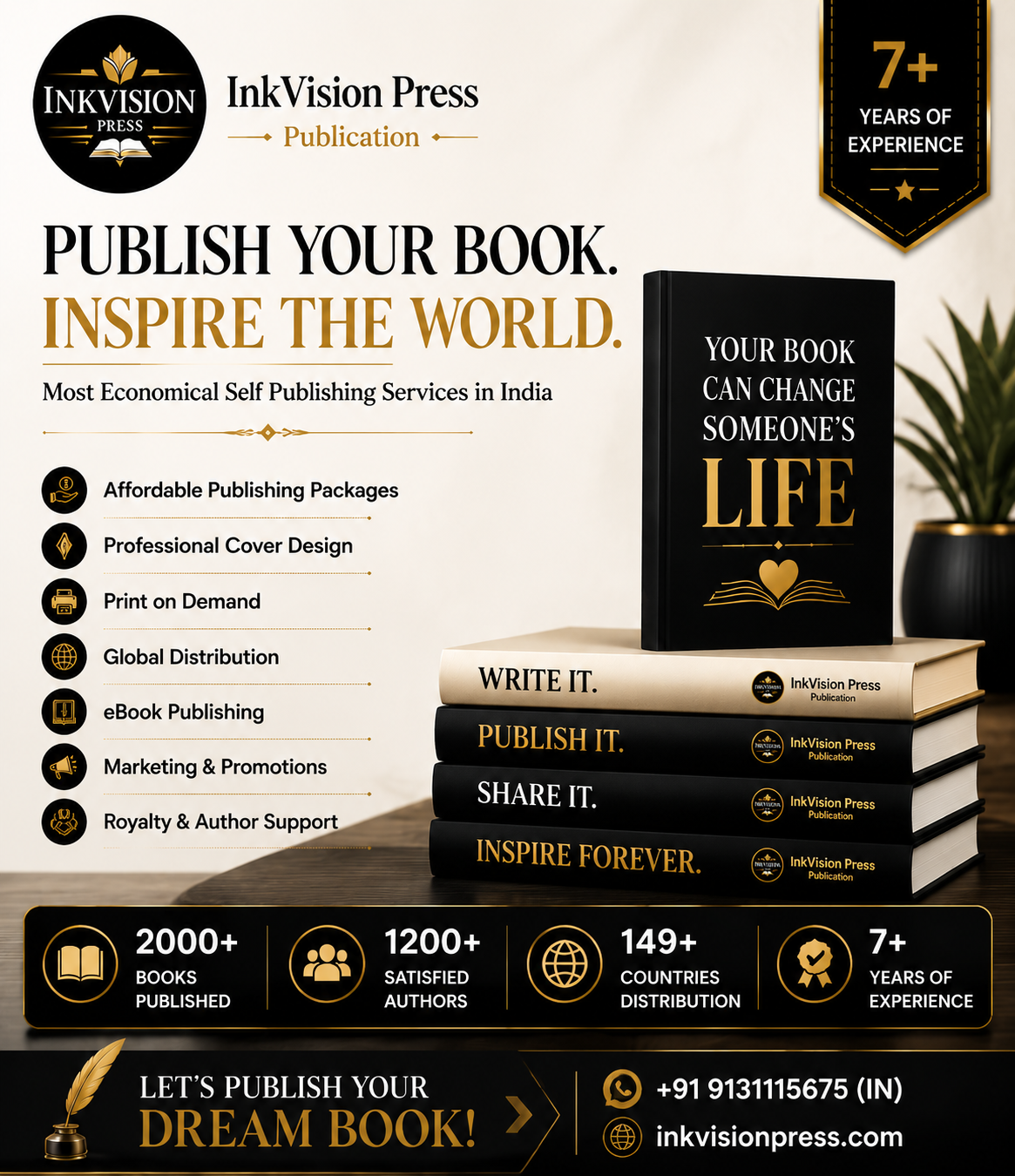 Ink Vision Press Publishing Facebook ad: Publish with a Trusted Publishing Partner
