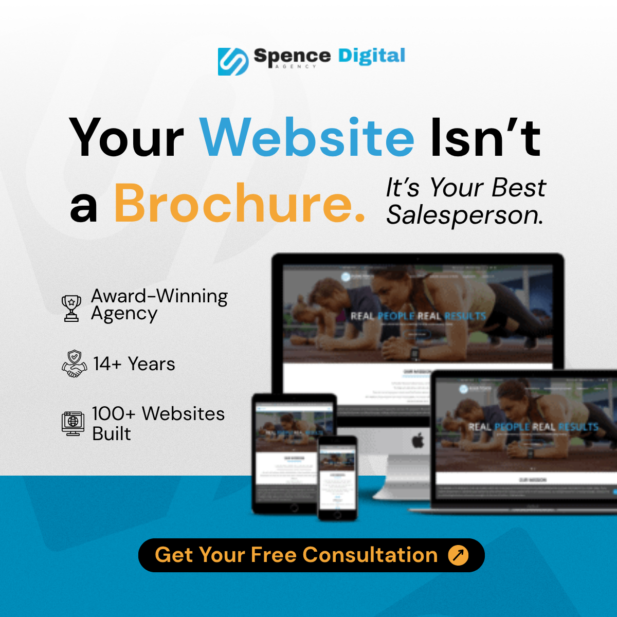 Spence Digital Agency- Web, Graphic and Digital Marketing Consultants Facebook ad: Your Website Should Be Your Best Salesperson