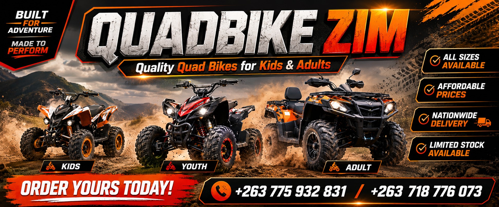 QuadBike ZIM Facebook ad: Quality Quad Bikes | Kids & Adults �…