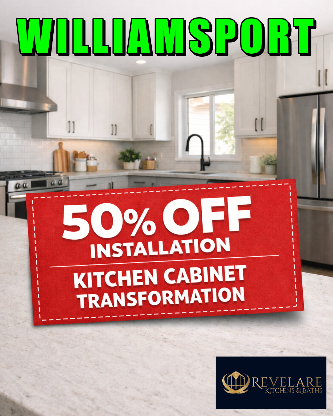 Revelare Kitchens Facebook ad