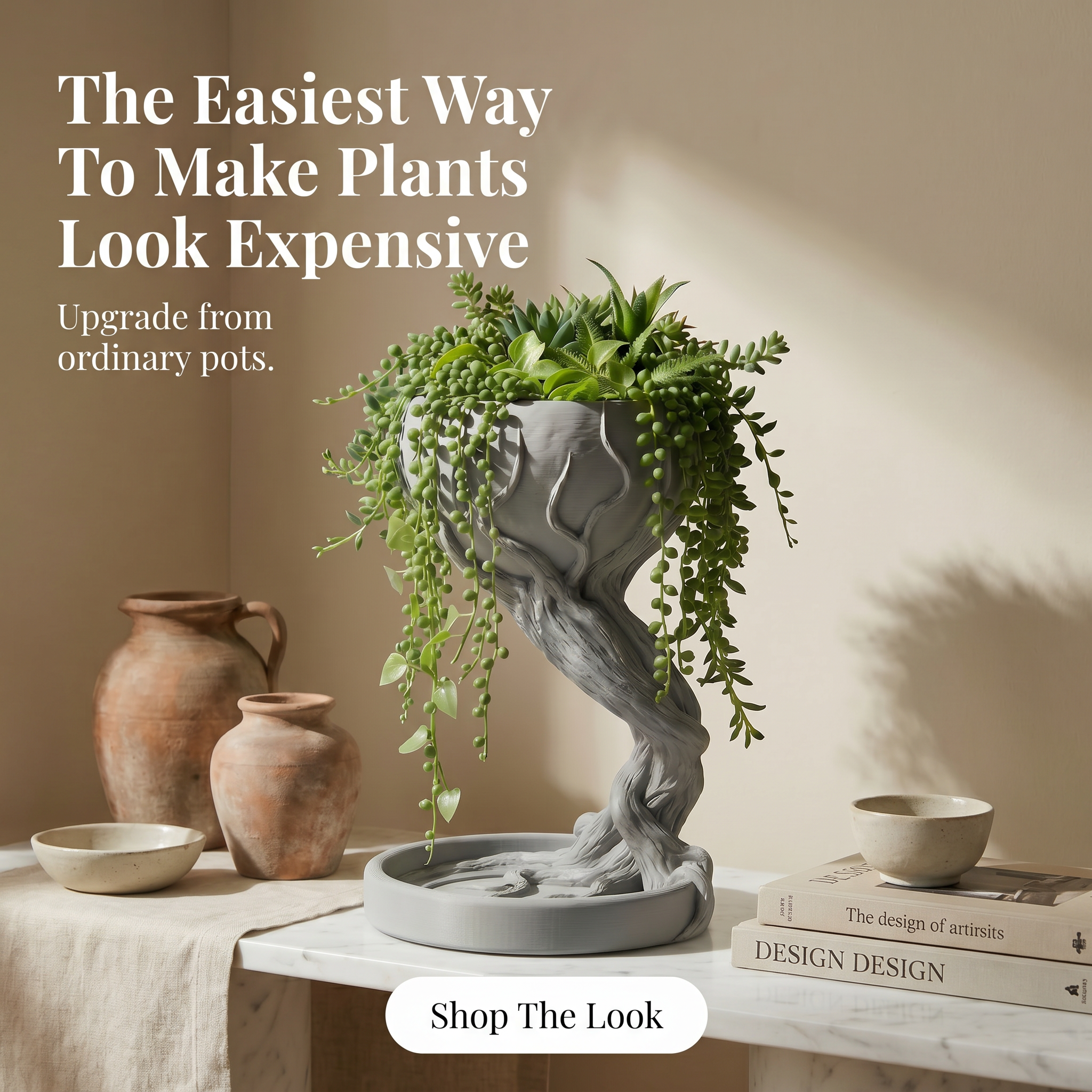 Artha Living Facebook ad: Minimal Decor. Maximum Impact.