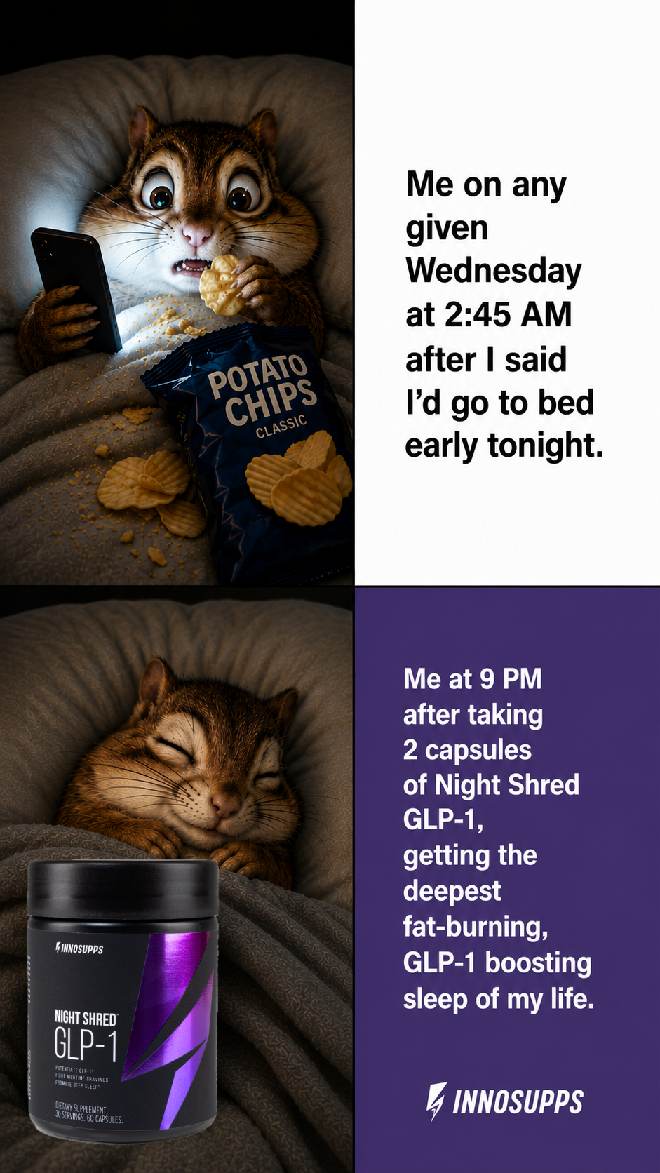 Inno Supps Night Shred Facebook ad