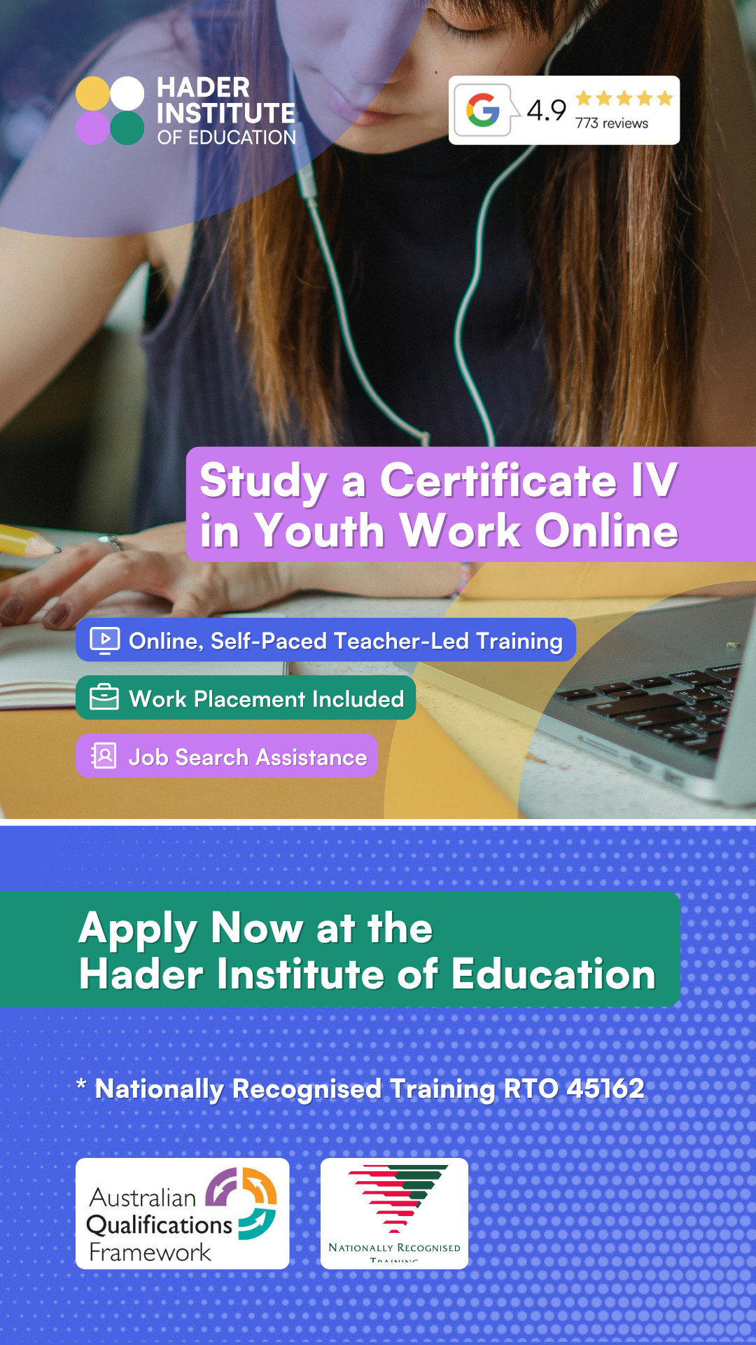 Hader Institute of Education Facebook ad