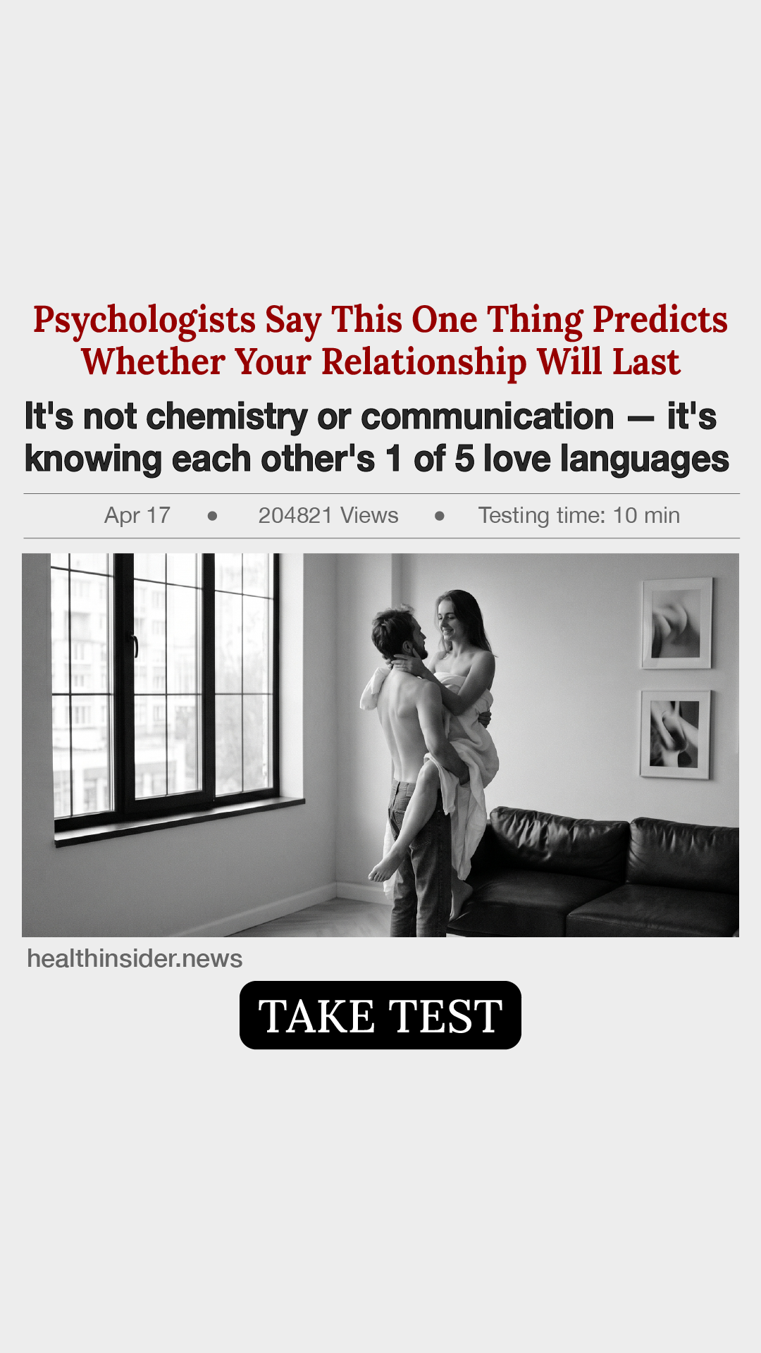Personality Type Facebook ad