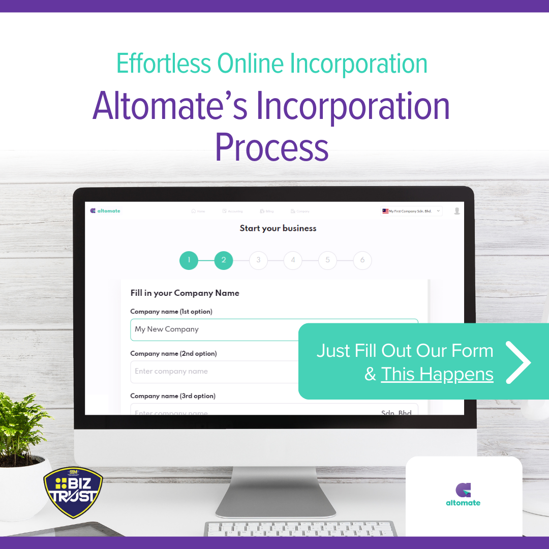 altomate Facebook ad: Simplify your incorporation journey with Altomate!