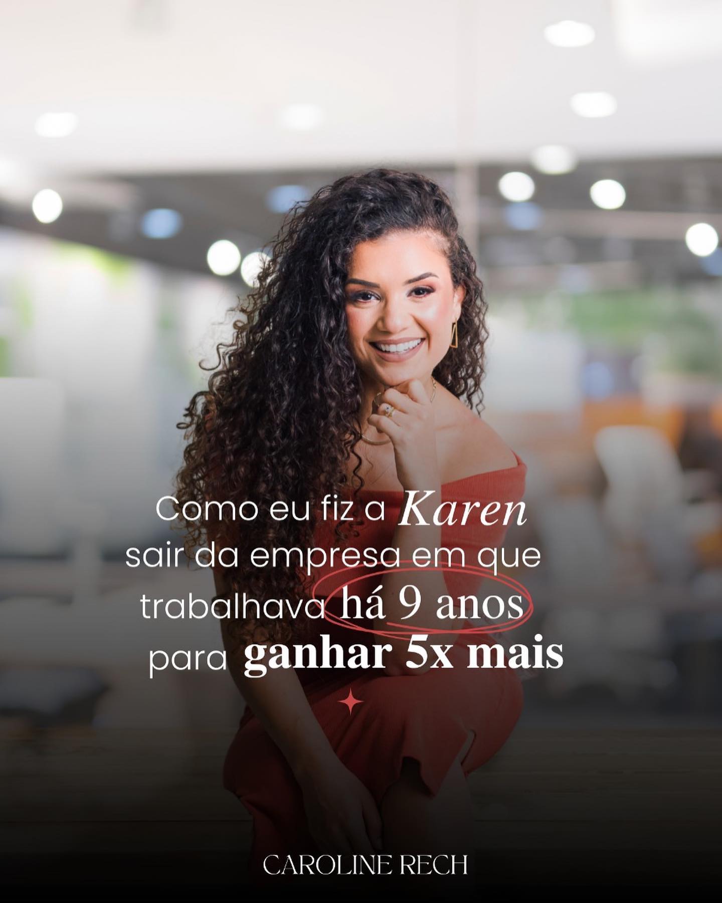 Caroline Rech RH Facebook ad: Ela estava em um emprego estável há 9…