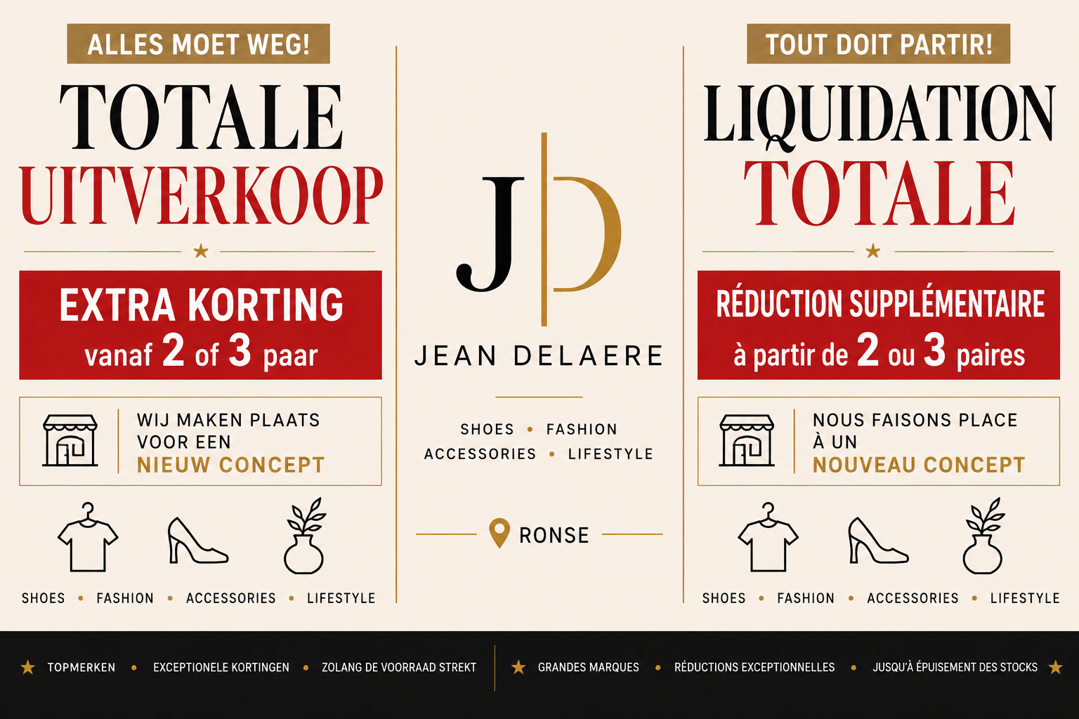 Jean Delaere Schoenen/Chaussures Facebook ad from May 31, 2026