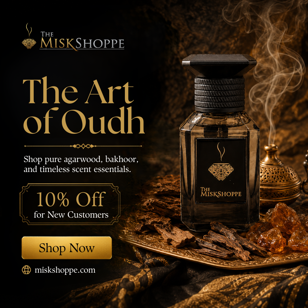 The Misk Shoppe Facebook ad: Explore Rare Oud Scents