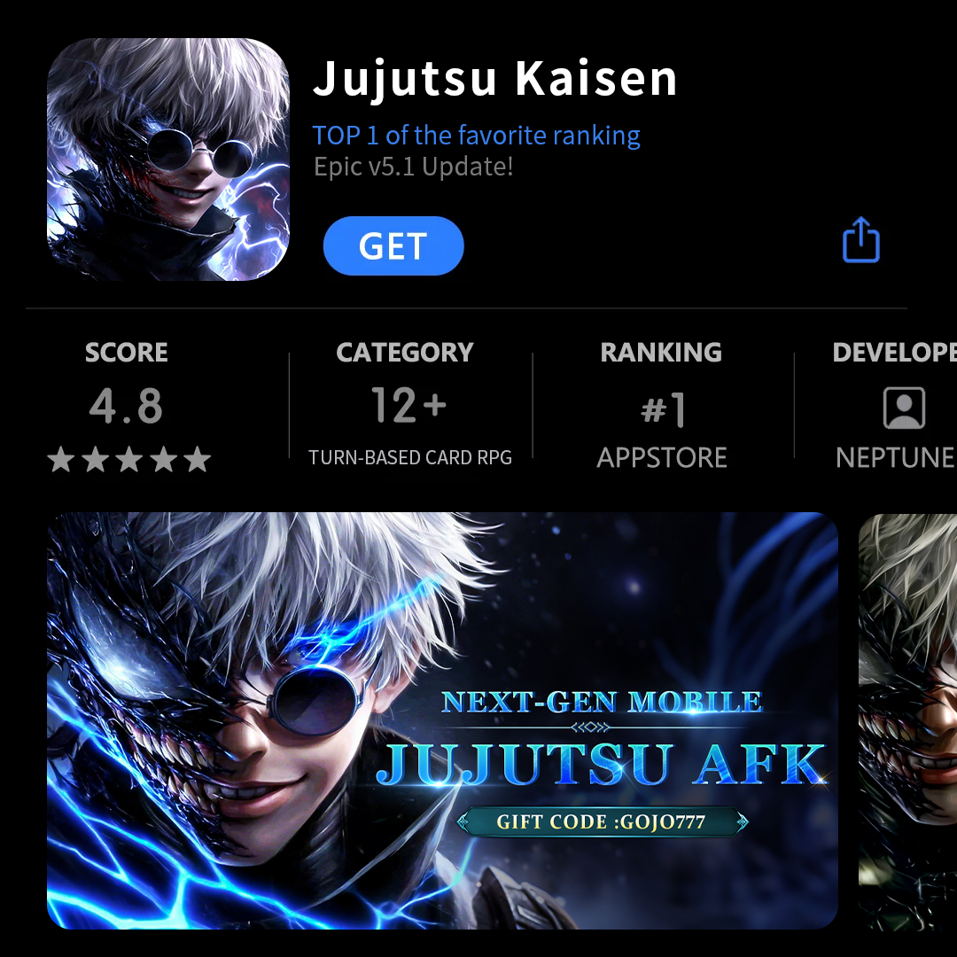 Jujutsu Moblie game Facebook ad: No gimmicks, real 3000 free pulls when you log in