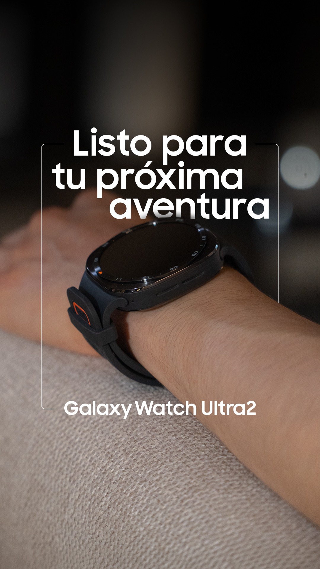 Samsung Facebook ad: Diseñado para acompañarte en cada aventura.