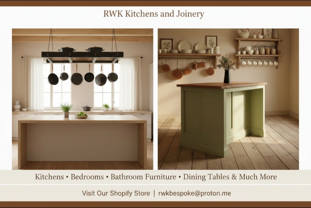 RWK Kitchens and Joinery Facebook ad: Handcrafted Furniture & Bespoke Joinery