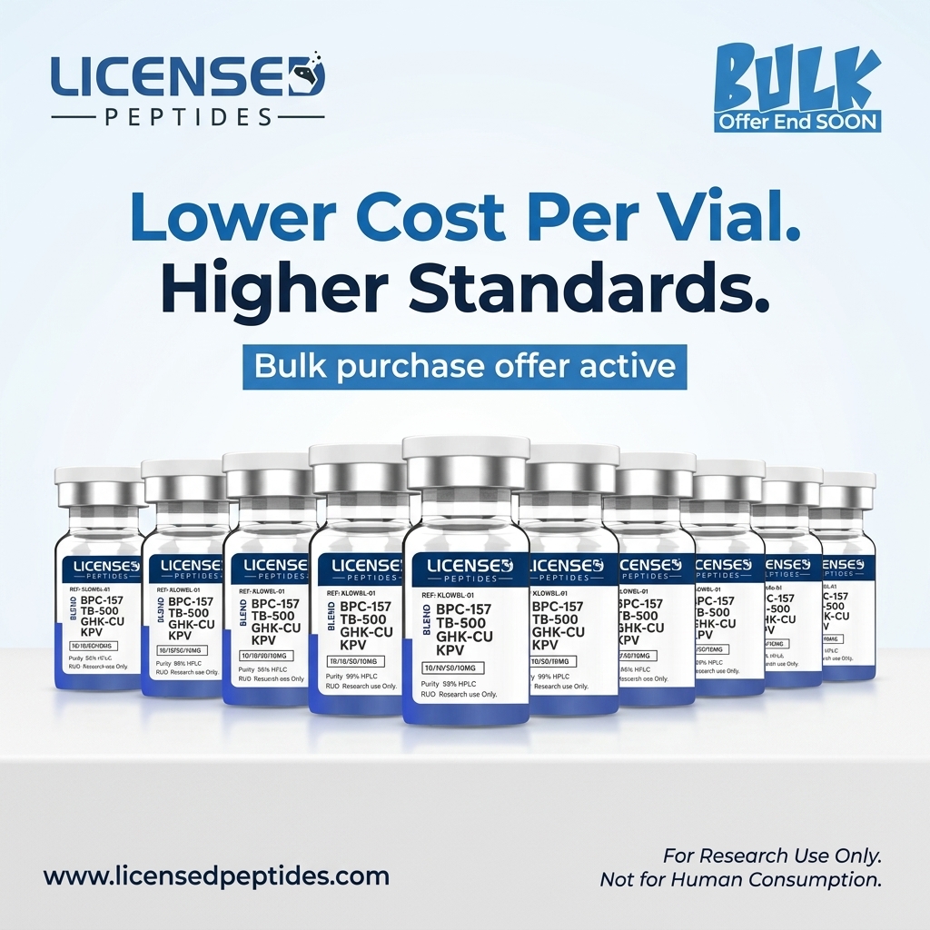 LicensedPeptides.com Facebook ad: 25% OFF Sale Ends Soon