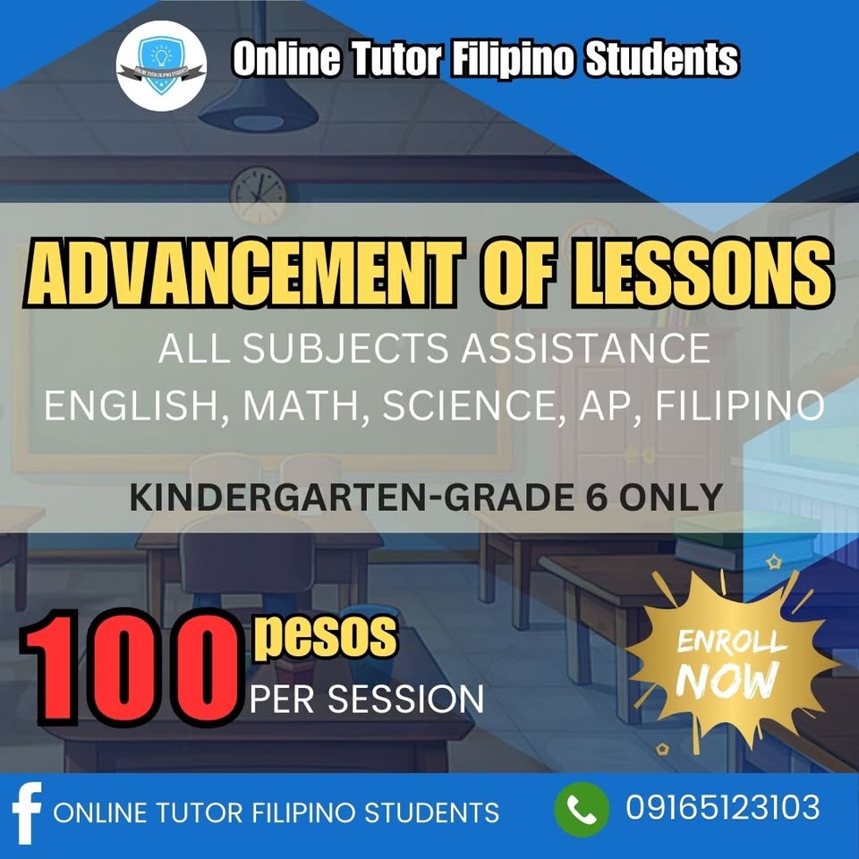 Online TUTOR Filipino Students Facebook ad
