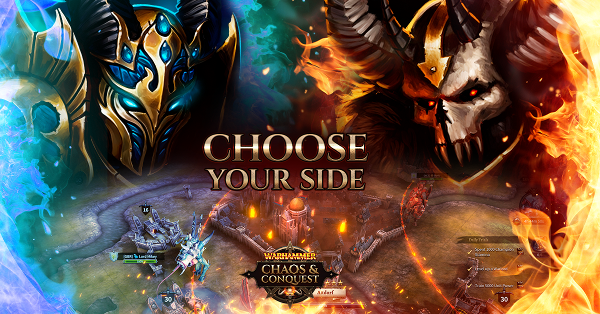 Warhammer: Chaos & Conquest Facebook ad
